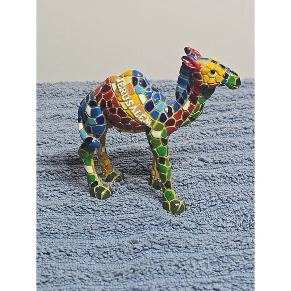 VTG. Colorful Mosaic 4" Camel From Israel Judaism Jerusalem Holy Land Jewish - Picture 1 of 5